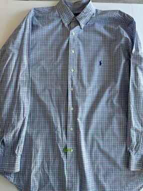 Polo by Ralph Lauren Green & Blue Micro-Check Button-Down Shirt